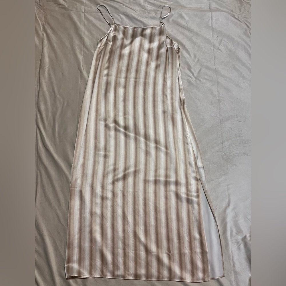 Madewell 100% Silk Striped dress